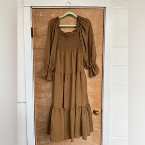 Roolee Brown Long Sleeve Dress